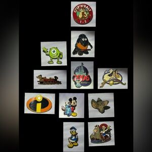 Disney/Pixar Collectible Trading Pins Bundle of 11